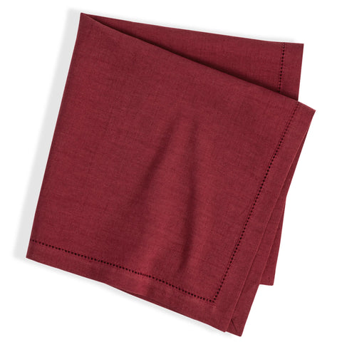 Haven Hemstitch Merlot Napkin Set of 4