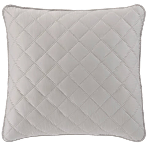 Quilted Silken Solid Grey Sham