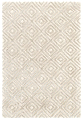 Cut Diamond Hand Tufted Wool/Viscose Rug | Silver