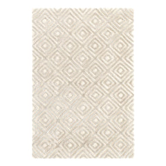 Cut Diamond Silver Hand Tufted Wool/Viscose Rug