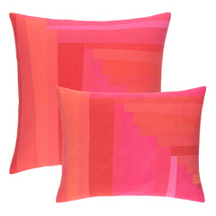 Plait Patched Pink Decorative Pillow Cover