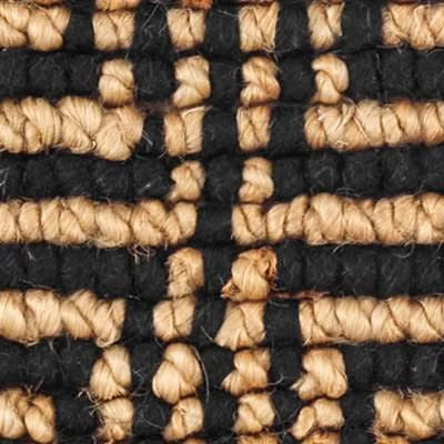 Kelan Black Handwoven Jute Rug Swatch