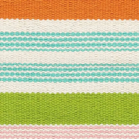 Wavy Stripe Spring Handwoven Cotton Rug Swatch