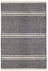 Malta Handwoven Wool Rug | Black/Ivory