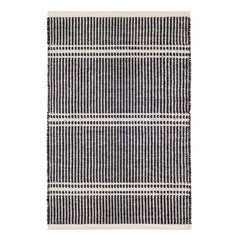 Malta Black/Ivory Handwoven Wool Rug