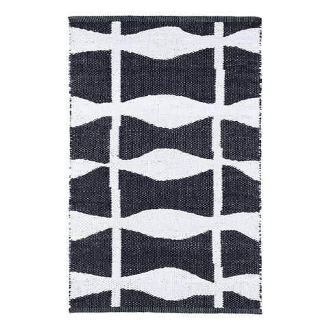 Circuit Black Handwoven Indoor/Outdoor Rug