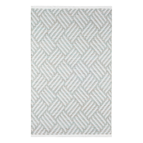 Crisscross Ocean Handwoven Indoor/Outdoor Rug