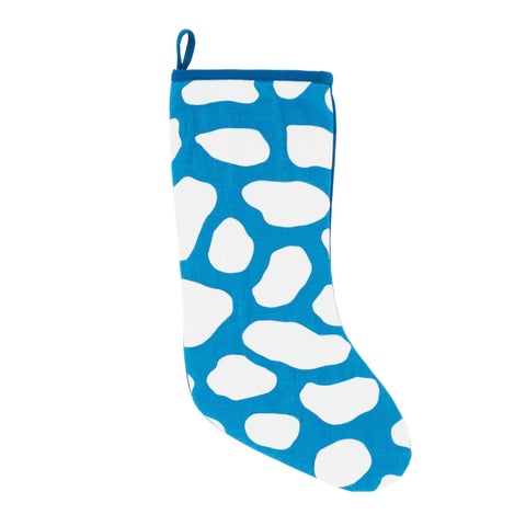 Pebbles Quilted Blue Stocking