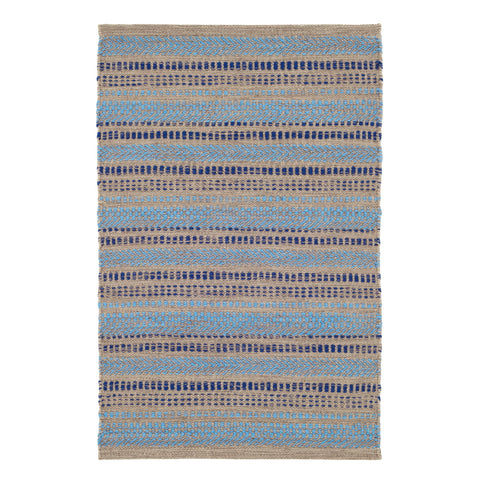 Sooner Than Later Blue Handwoven Indoor/Outdoor Rug