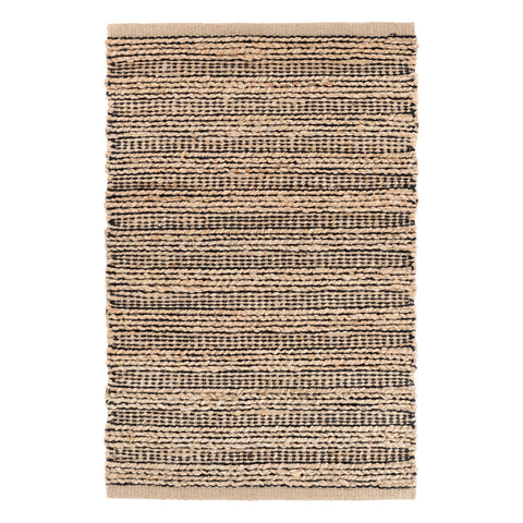 Simba Black Handwoven Jute Rug