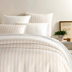 Lush Linen Stripe Camel Duvet Cover