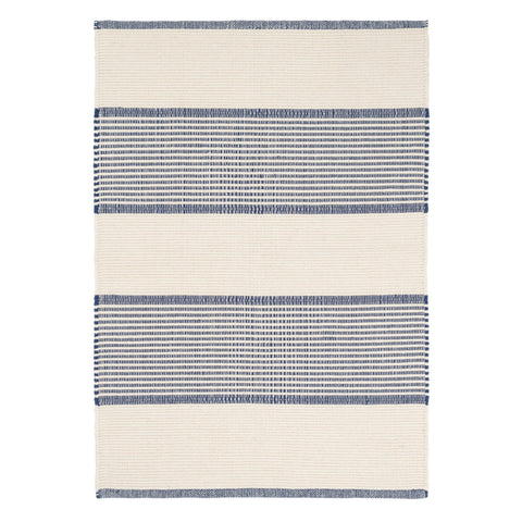 La Mirada Navy Handwoven Cotton Rug