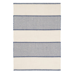 La Mirada Navy Handwoven Cotton Rug