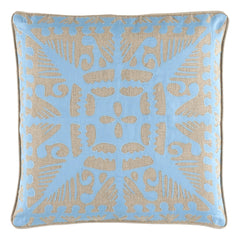 Knight Wood Linen Lapis Decorative Pillow Cover