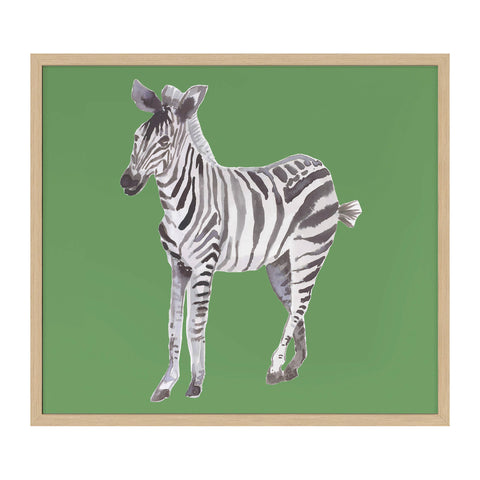 Color Block Zebra Wall Art