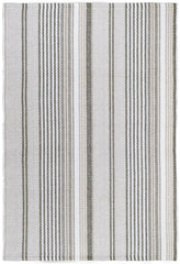 Gradation Ticking Handwoven Cotton Rug | Grey