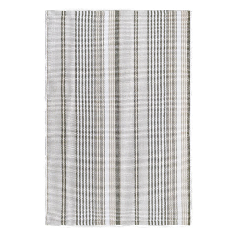 Gradation Ticking Handwoven Cotton Rug