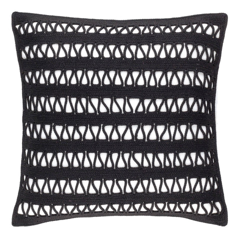 Lanyard Black Indoor/Outdoor Decorative Pillow Cover