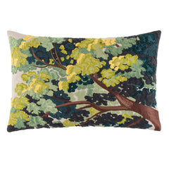 Terra Embroidered Green Decorative Pillow Cover