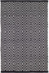 Diamond Handwoven Indoor/Outdoor Rug | Black/Ivory