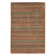 Brindle Stripe Spice Hand Loom Knotted Wool Rug