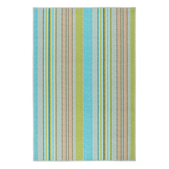 Aquinnah Ticking Multi Machine Washable Rug