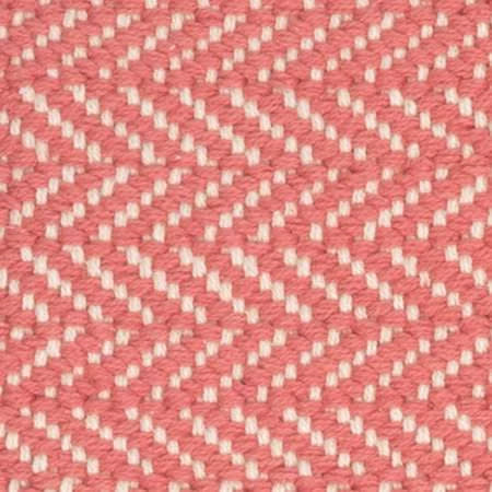 Herringbone Coral Handwoven Cotton Rug Swatch