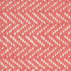 Herringbone Coral Handwoven Cotton Rug Swatch