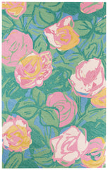 Dew Pond Hand Micro Hooked Wool Rug | Green
