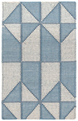 Ojai Hand Loom Knotted Cotton Rug | Blue