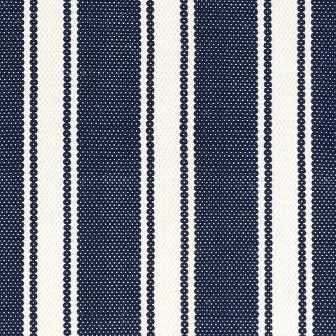 Maysville Stripe Navy Woven Indoor/Outdoor Custom Rug Swatch