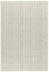 Warren Ticking Woven Wool Custom Rug | Silver