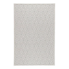 Maze Pale Blue Woven Wool Custom Rug