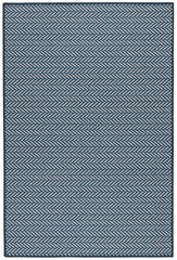 Herringbone Machine Washable Rug | Navy