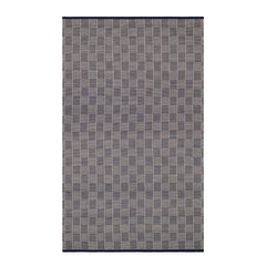 Squares Navy Handwoven Indoor/Outdoor Rug