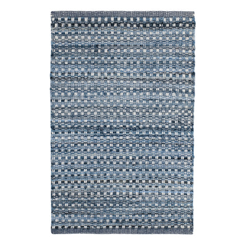 Denim Stone Blue Handwoven Cotton Rug