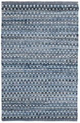 Denim Stone Handwoven Cotton Rug | Blue