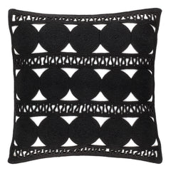 Round Turn Black Indoor/Outdoor Decorative Pillow Cover