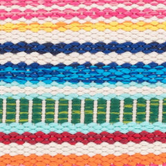 Bright Stripe Handwoven Indoor/Outdoor Custom Rug Swatch