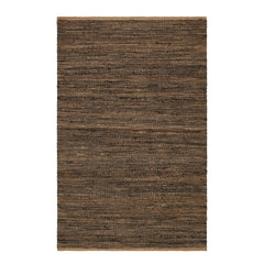 Striped Black/Natural Handwoven Jute Rug