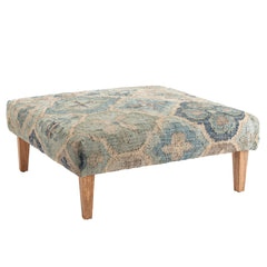 Pali Blue Rug Ottoman