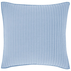 Cozy Cotton French Blue Quilted Sham