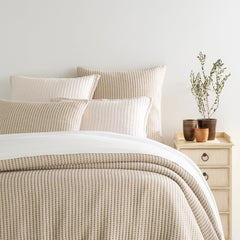 Pick Stitch Natural Matelasse Coverlet