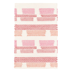 Tread Lightly Pink Handwoven Cotton Rug