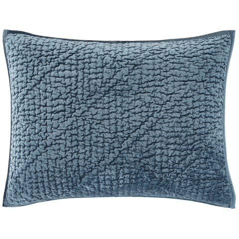 Parisienne Velvet Slate Quilted Sham