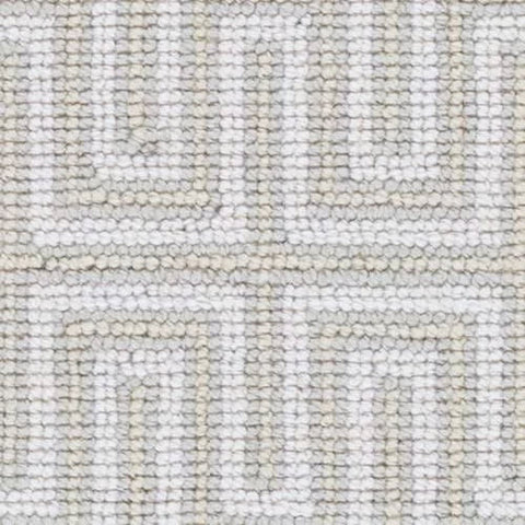 Maze Platinum Woven Wool Custom Rug Swatch With Attached Rug Pad