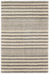 Tracks Hand Loom Knotted Wool Rug | Grey