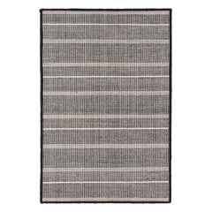 Samson Black Handwoven Indoor/Outdoor Custom Rug