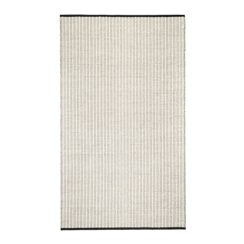 Ribbon Ivory/Black Handwoven Wool Rug