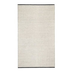 Ribbon Ivory/Black Handwoven Wool Rug